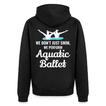 Ballet aquatique Natation synchronisée motivante - Veste à capuche bio Premium Unisexe - noir - Dos - Nico (187cm)