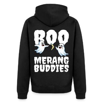 BOO-MERANG BUDDIES - HALLOWEEN FANTÔME - Veste à capuche bio Premium Unisexe - noir - Dos - Nico (187cm)