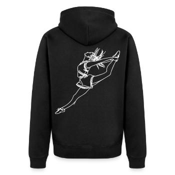 Cheerleadier Girl Sketch - Unisex Premium Organic Zip Hoodie - black - Back - Nico (187cm)