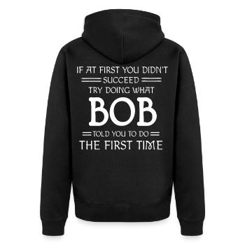 BOB Gift Name Personalized Birthday Funny Christma - Veste à capuche bio Premium Unisexe - noir - Dos - Nico (187cm)