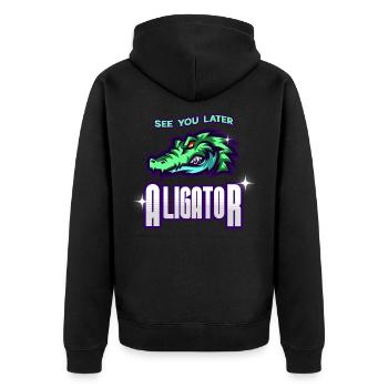 À plus tard Aligator - Veste à capuche bio Premium Unisexe - noir - Dos - Nico (187cm)
