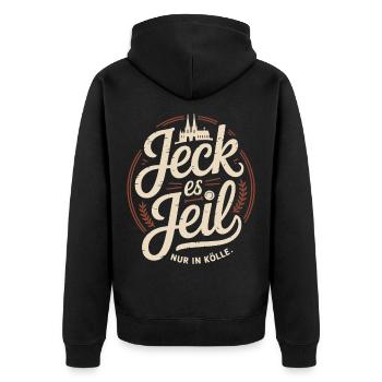 Cologne Jeck Es Jeil Carnaval de Cologne Dom Kölsch Kölle - Veste à capuche bio Premium Unisexe - noir - Dos - Nico (187cm)
