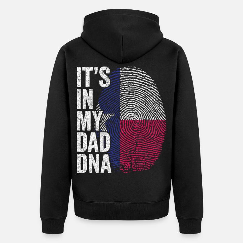 Drapeau Texas Empreinte Papa Texan - Veste à capuche bio Premium Unisexe - noir