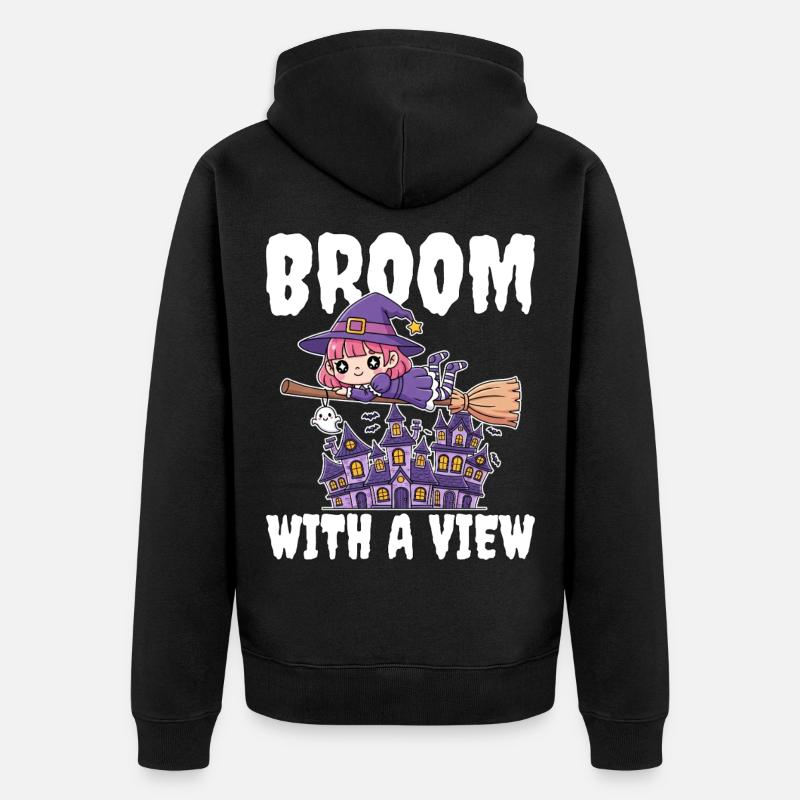 BALAI AVEC VUE - WITCH HALLOWEEN - Veste à capuche bio Premium Unisexe - noir