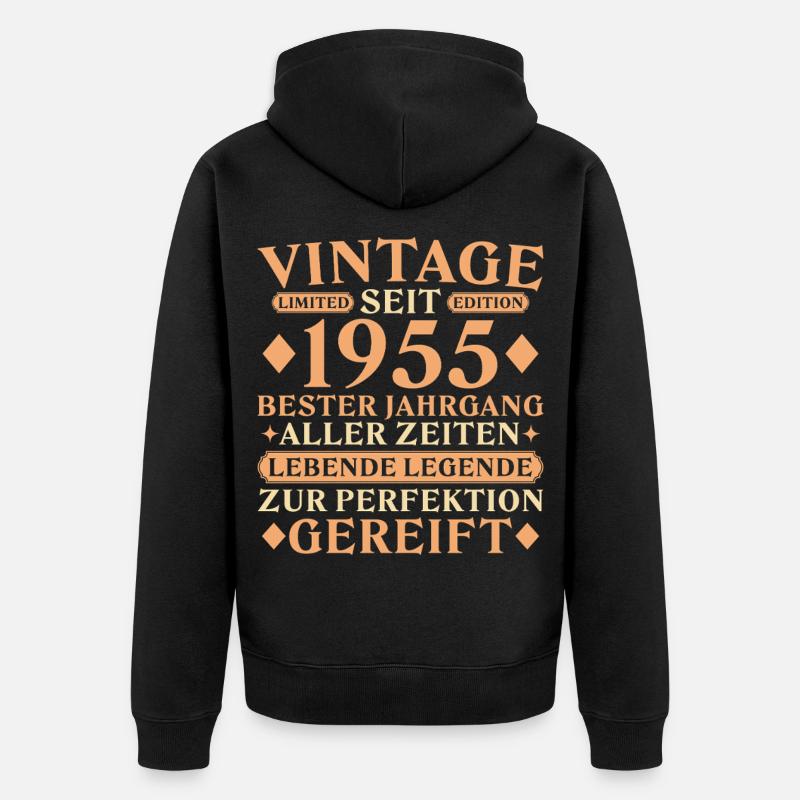 Millésime 1955 - 70e anniversaire - Veste à capuche bio Premium Unisexe - noir