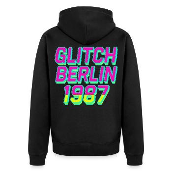 Glitch, Berlin 1987 - Veste à capuche bio Premium Unisexe - noir - Dos - Nico (187cm)