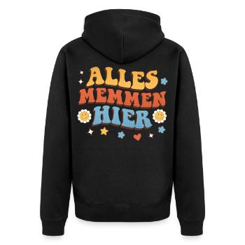 Malle ALLES MEMMEN HIER Retro Lustig - Veste à capuche bio Premium Unisexe - noir - Dos - Nico (187cm)