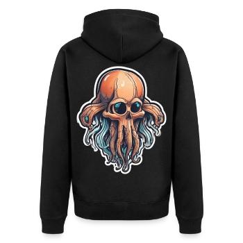 Crâne de Calmar Écologique - Veste à capuche bio Premium Unisexe - noir - Dos - Nico (187cm)
