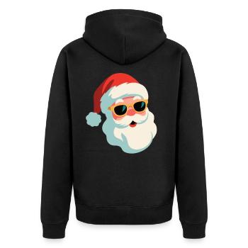 Père Noël décontracté avec lunettes de soleil - Veste à capuche bio Premium Unisexe - noir - Dos - Nico (187cm)
