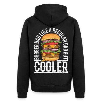 Burger Dad - Veste à capuche bio Premium Unisexe - noir - Dos - Nico (187cm)