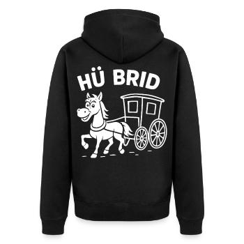 Hü Brid - Veste à capuche bio Premium Unisexe - noir - Dos - Nico (187cm)