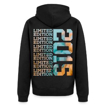 ÉDITION LIMITÉE 2015 11 ANS 11E ANNIVERSAIRE - Veste à capuche bio Premium Unisexe - noir - Dos - Nico (187cm)