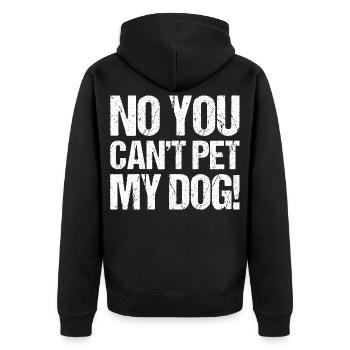 Non, vous ne pouvez pas caresser mon chien - Veste à capuche bio Premium Unisexe - noir - Dos - Nico (187cm)