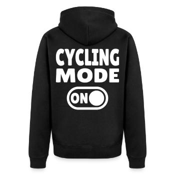 Mode cyclisme activé Cyclisme - Veste à capuche bio Premium Unisexe - noir - Dos - Nico (187cm)