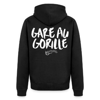 Guitar Beware of the Gorilla Song Music - Unisex Premium Organic Zip Hoodie - black - Back - Nico (187cm)