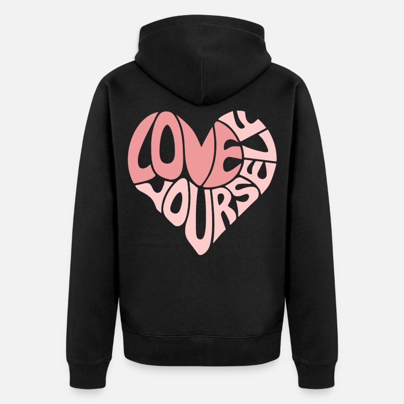Aimez-vous - Veste à capuche bio Premium Unisexe - noir