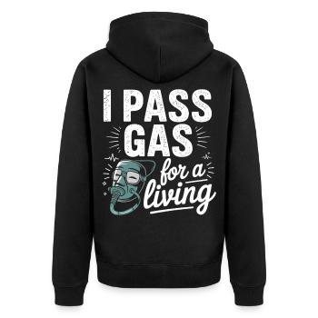 Graphique motivant une infirmière - Veste à capuche bio Premium Unisexe - noir - Dos - Nico (187cm)