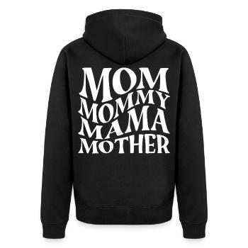 Maman Maman Maman Mère - Veste à capuche bio Premium Unisexe - noir - Dos - Nico (187cm)