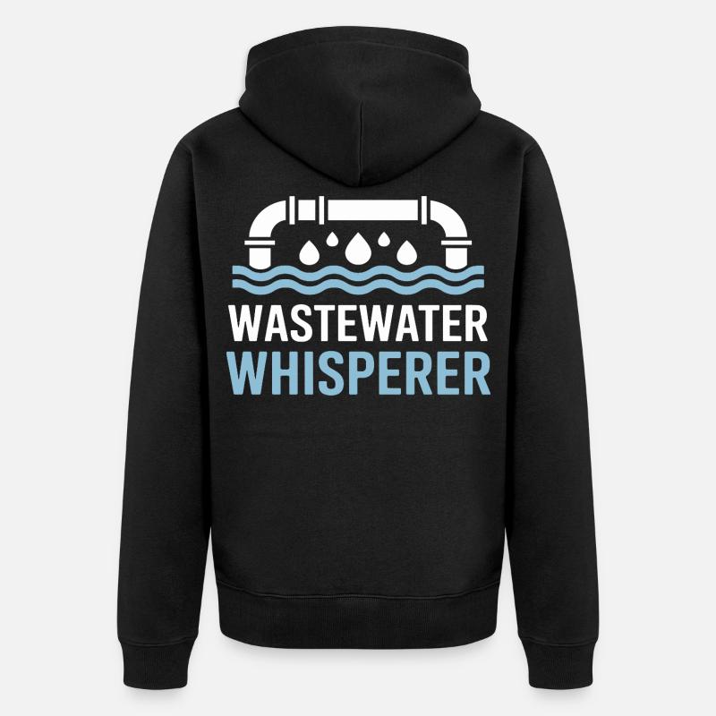 Wastewater Whisperer - Traitement de l'eau - Veste à capuche bio Premium Unisexe - noir