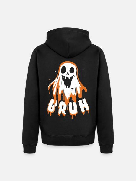 Ghost Broth, Halloween Party Costume - Pumpkin - Unisex Premium Organic Zip Hoodie - black