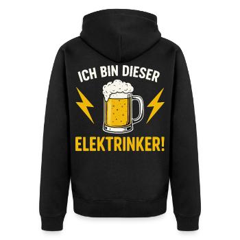Électricien - Veste à capuche bio Premium Unisexe - noir - Dos - Nico (187cm)