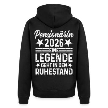 Pensioner 2026 Legend prend sa retraite - Veste à capuche bio Premium Unisexe - noir - Dos - Nico (187cm)