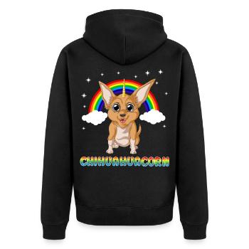 Chihuahua - Veste à capuche bio Premium Unisexe - noir - Dos - Nico (187cm)