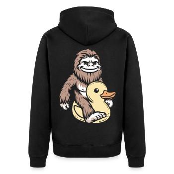 Bigfoot Rubber Duck Duck - Veste à capuche bio Premium Unisexe - noir - Dos - Nico (187cm)