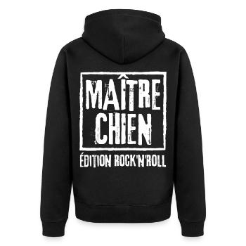 Maitre Chien edition Rock - Veste à capuche bio Premium Unisexe - noir - Dos - Nico (187cm)