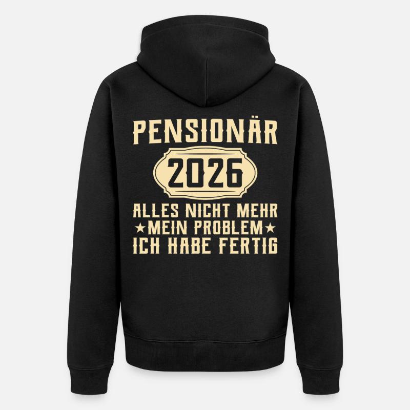 Retraité 2026 - Adieu collègue - Veste à capuche bio Premium Unisexe - noir
