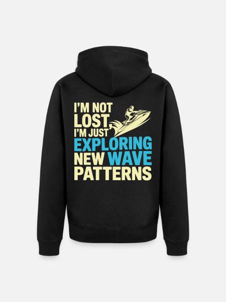Jetski-Fahrer-Abenteuer-Ozean-Humor - Unisex Premium Bio Zip Hoodie - Schwarz