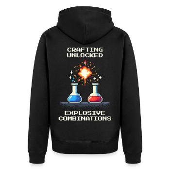 Artisanat – Combinaisons explosives | Chimie - Veste à capuche bio Premium Unisexe - noir - Dos - Nico (187cm)