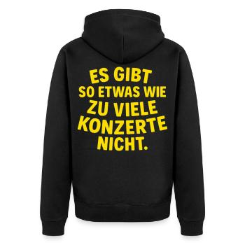 Il n’y a pas trop de concerts T-shirt - Veste à capuche bio Premium Unisexe - noir - Dos - Nico (187cm)