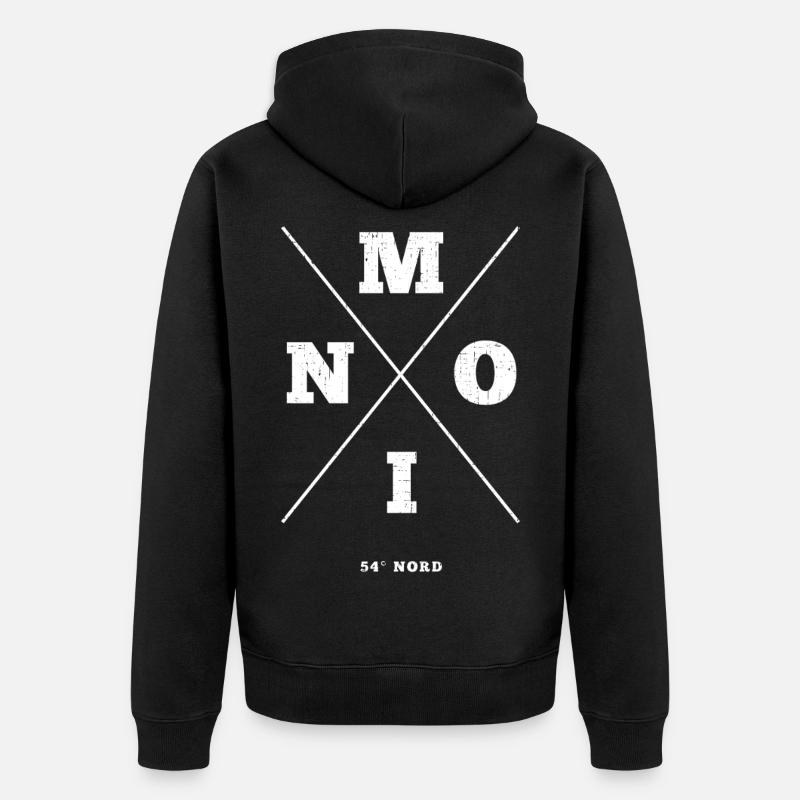Conception maritime avec Moin 54°Nord - Veste à capuche bio Premium Unisexe - noir