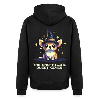 Chihuahua : donneur de quête non officiel | Chien - Veste à capuche bio Premium Unisexe - noir - Dos - Nico (187cm)
