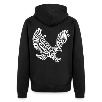 Aigle blanc - Veste à capuche bio Premium Unisexe - noir - Dos - Nico (187cm)