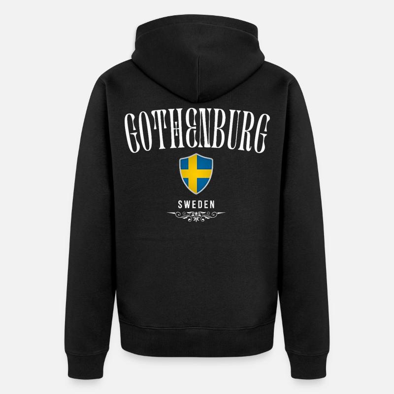 Maître Göteborg, Göteborg, Suède - Veste à capuche bio Premium Unisexe - noir