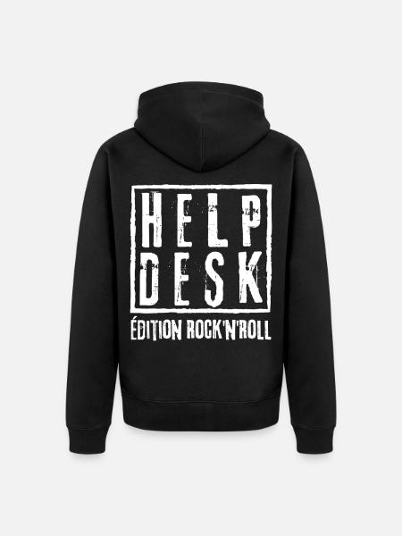 HELP DESK Edition Rock N Roll - Veste à capuche bio Premium Unisexe - noir