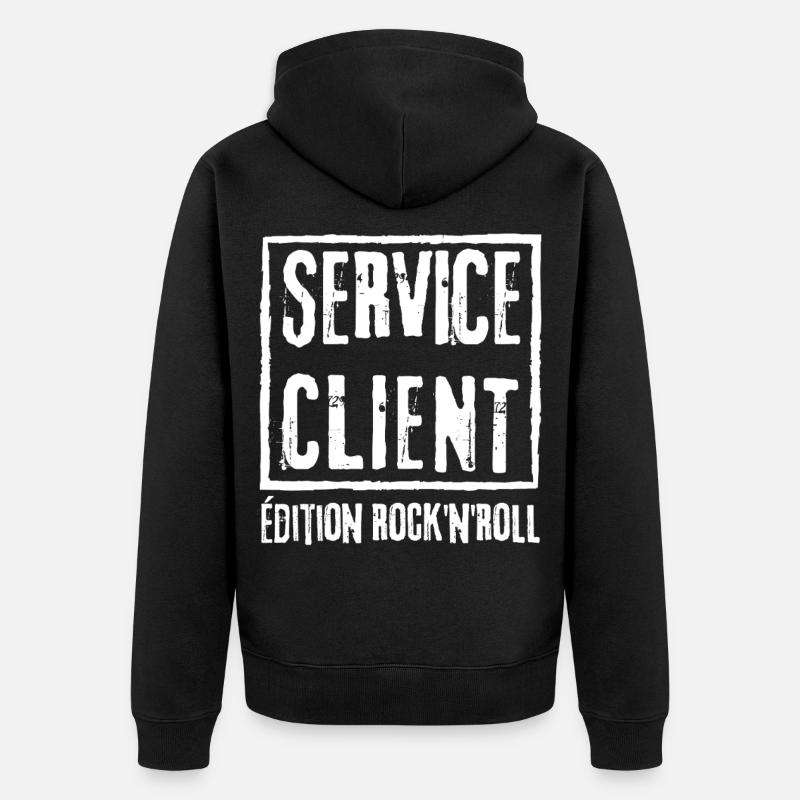 SERVICE CLIENT Edition Rock N Roll - Veste à capuche bio Premium Unisexe - noir