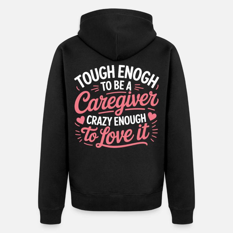 Gardien Pride Script Rose - Veste à capuche bio Premium Unisexe - noir