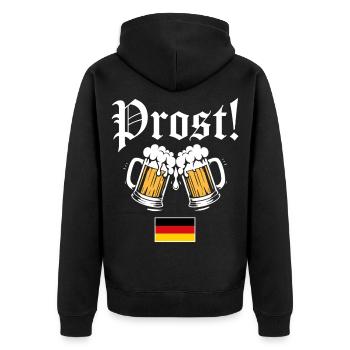 Prost! - Veste à capuche bio Premium Unisexe - noir - Dos - Nico (187cm)