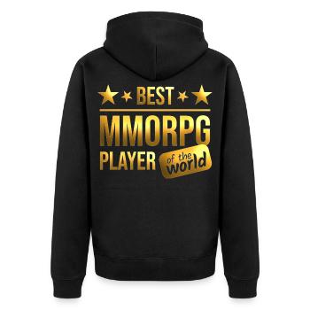 MMORPG - Veste à capuche bio Premium Unisexe - noir - Dos - Nico (187cm)