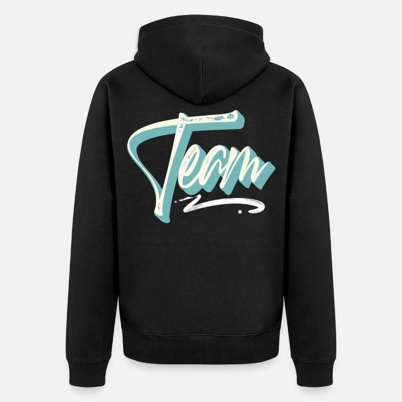 Équipe - Veste à capuche bio Premium Unisexe - noir