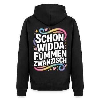 Widda Fümmen Zwanzisch fête déjà ses 50 ans - Veste à capuche bio Premium Unisexe - noir - Dos - Nico (187cm)