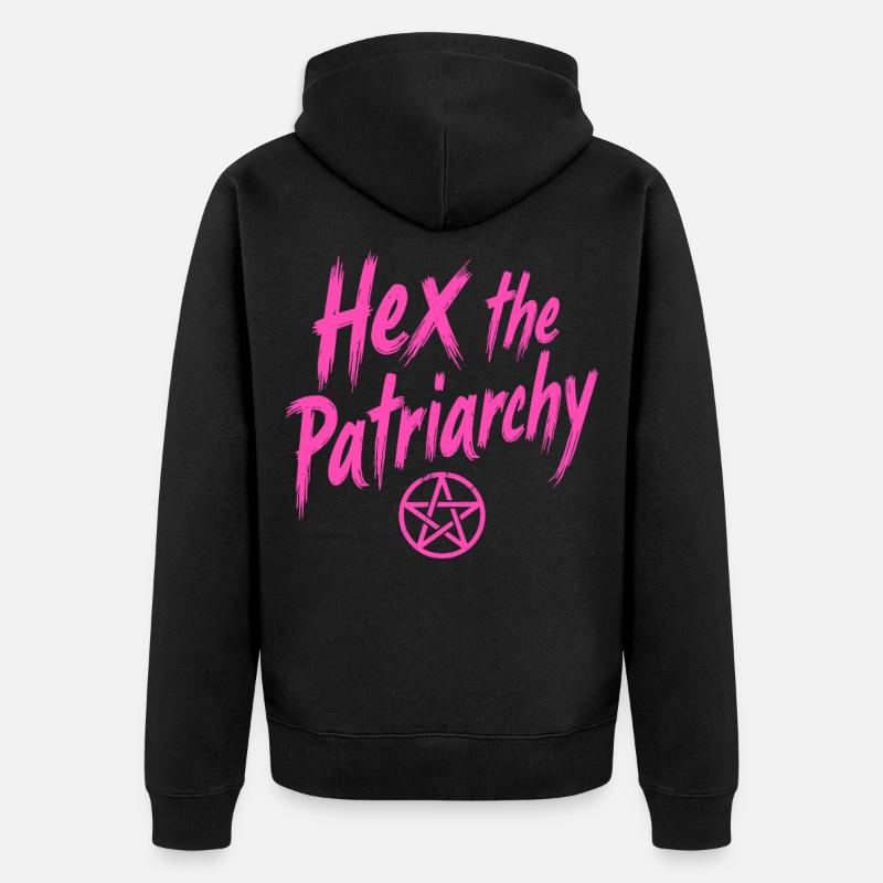 Hex The Patriarchy – Déclaration féministe - Veste à capuche bio Premium Unisexe - noir