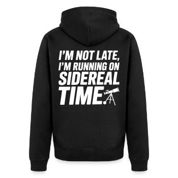Celestial Map Constellation Guide   - Unisex Premium Organic Zip Hoodie - black - Back - Nico (187cm)