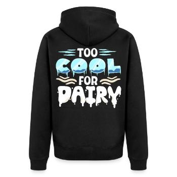 Lactose intolerance Lactose intolerant - Unisex Premium Organic Zip Hoodie - black - Back - Nico (187cm)