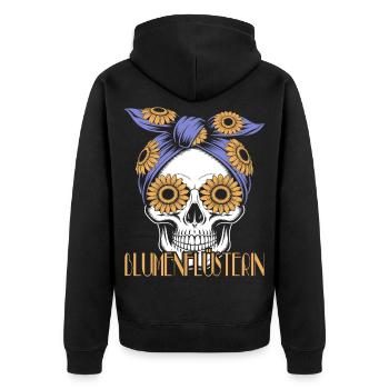 Flower Whisperer - Garden - Unisex Premium Organic Zip Hoodie - black - Back - Nico (187cm)