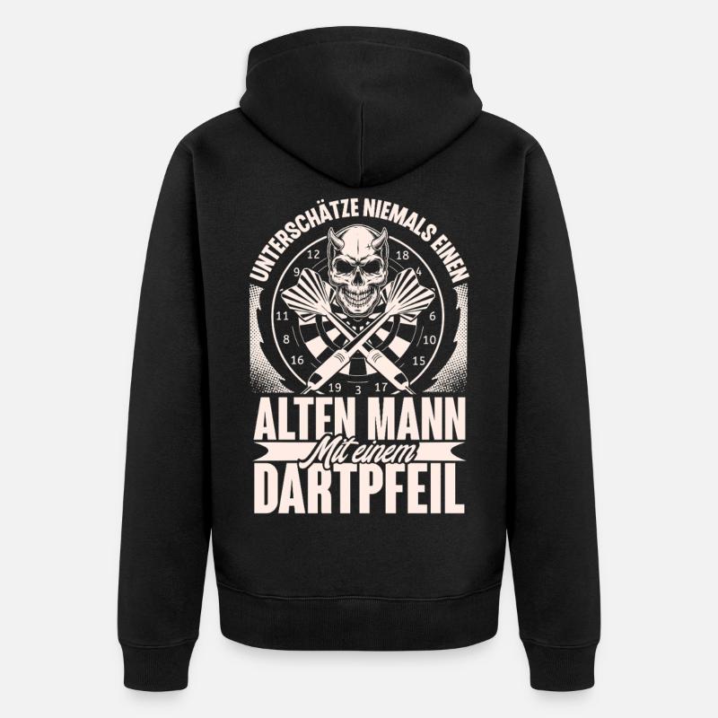 fléchettes - Veste à capuche bio Premium Unisexe - noir