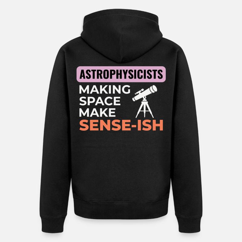 Science de l’espace Humour Design - Veste à capuche bio Premium Unisexe - noir